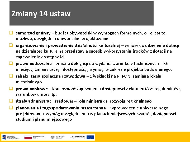 Zmiany 14 ustaw q samorząd gminny – budżet obywatelski w wymogach formalnych, o ile