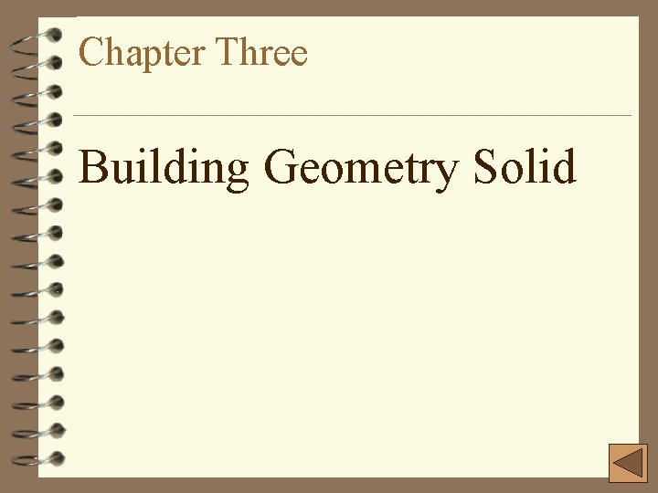 Chapter Three Building Geometry Solid 