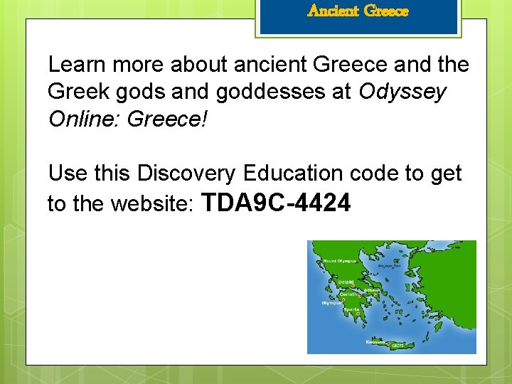 Ancient Greece Learn more about ancient Greece and the Greek gods and goddesses at
