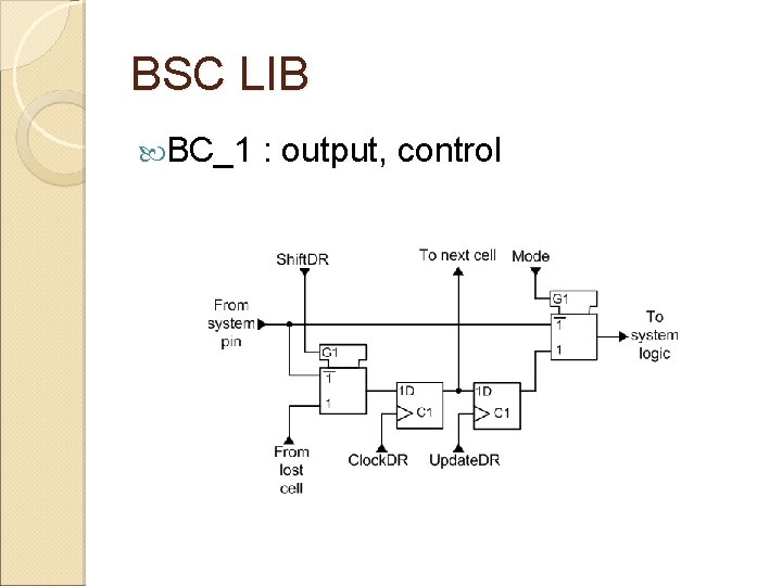 BSC LIB BC_1 : output, control 