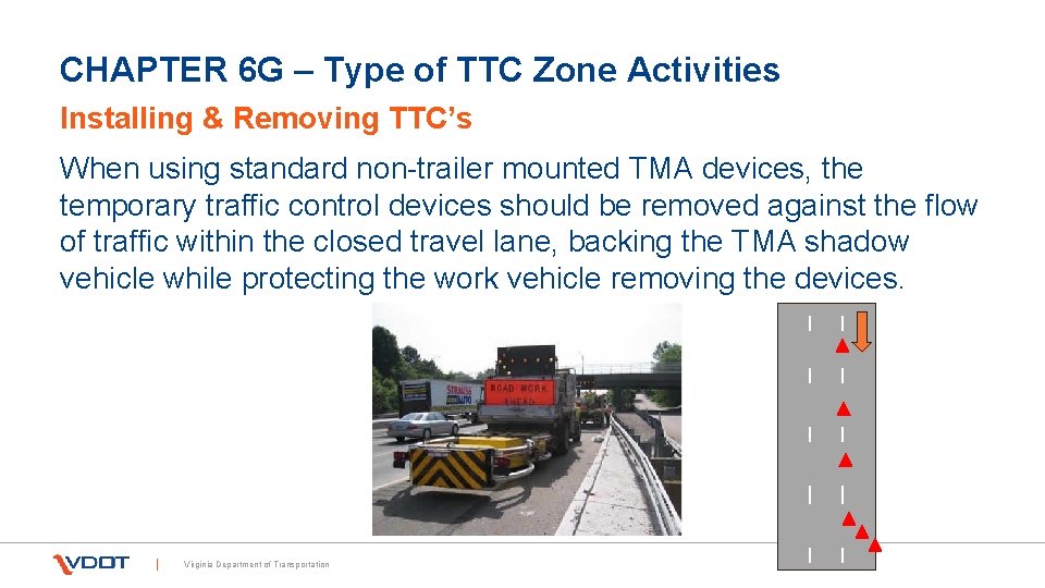 CHAPTER 6 G – Type of TTC Zone Activities Installing & Removing TTC’s When