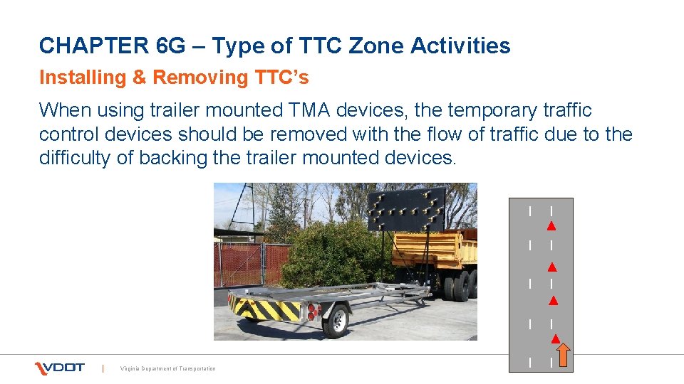 CHAPTER 6 G – Type of TTC Zone Activities Installing & Removing TTC’s When