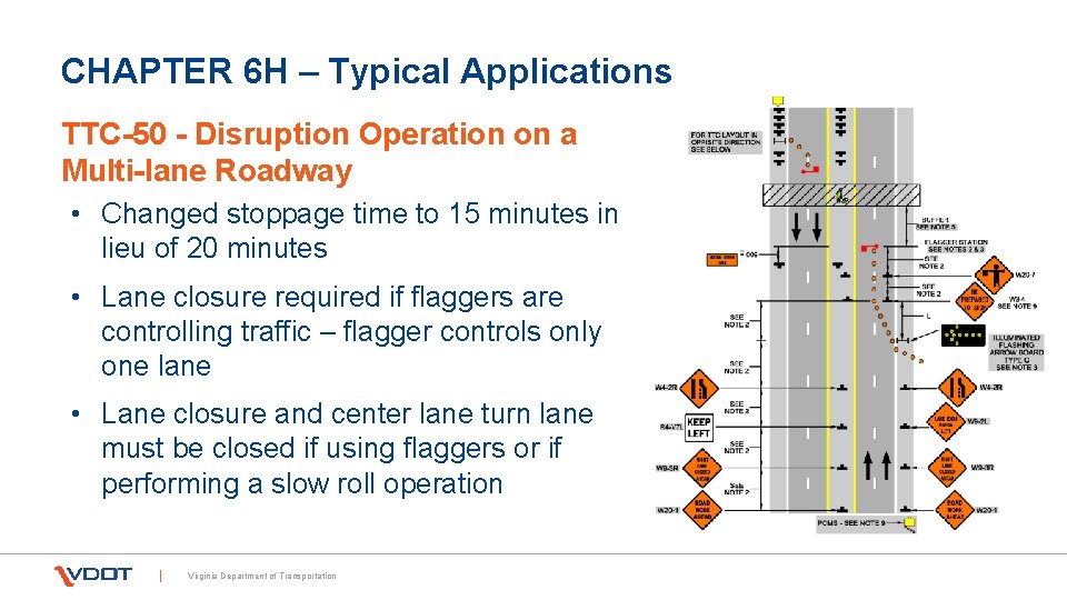 CHAPTER 6 H – Typical Applications TTC-50 - Disruption Operation on a Multi-lane Roadway