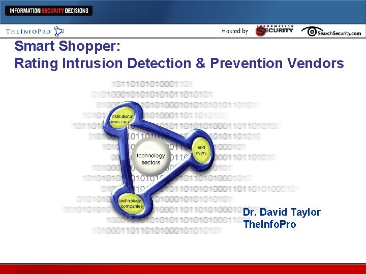 Smart Shopper: Rating Intrusion Detection & Prevention Vendors Dr. David Taylor The. Info. Pro