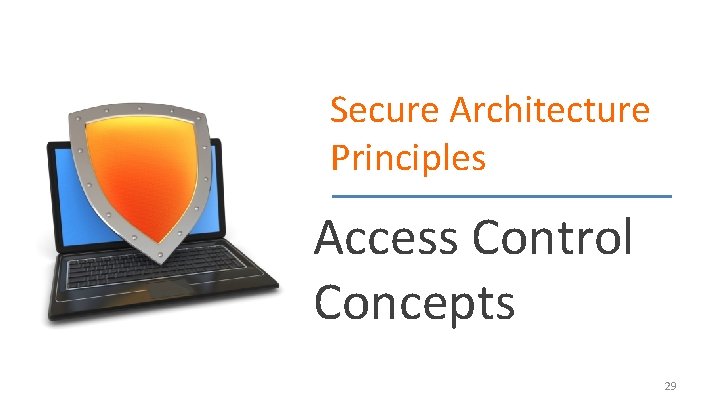Secure Architecture Principles Access Control Concepts 29 Secure Architecture Principles Access Control Concepts 29
