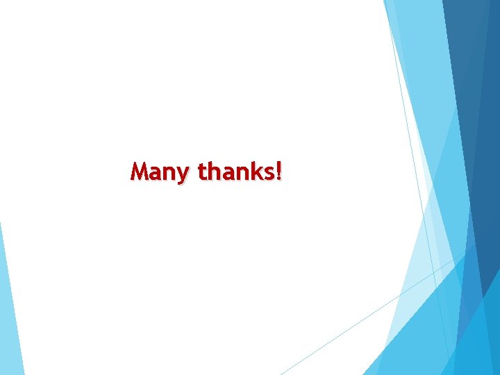 Many thanks! Many thanks!