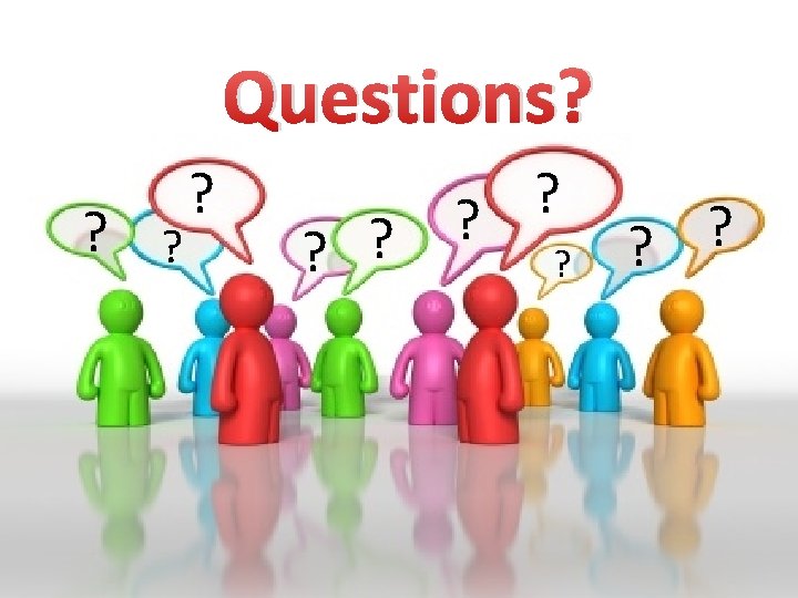 Questions? ? ? ? ? ? ? ? Questions? ? ? ? ? ? ? ?