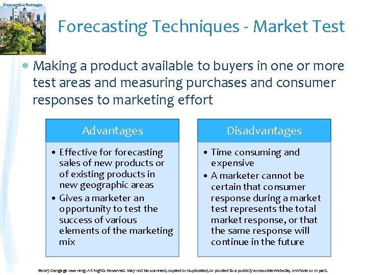 ©wecand/Getty. Images Forecasting Techniques - Market Test Making a product available to buyers in