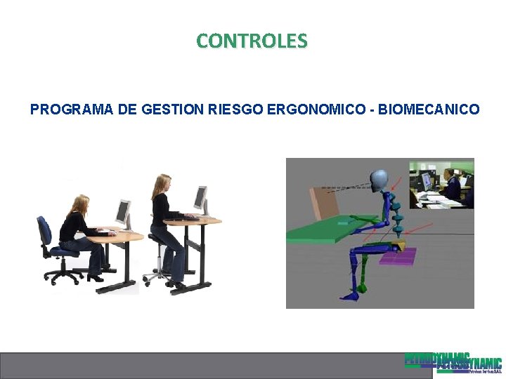 CONTROLES PROGRAMA DE GESTION RIESGO ERGONOMICO - BIOMECANICO 