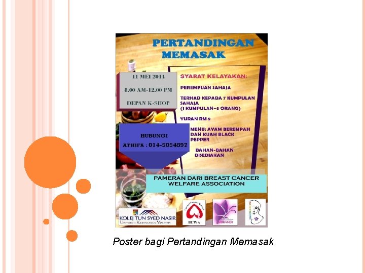 Poster bagi Pertandingan Memasak 