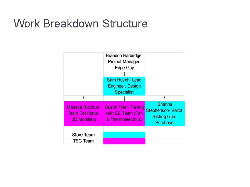 Work Breakdown Structure 