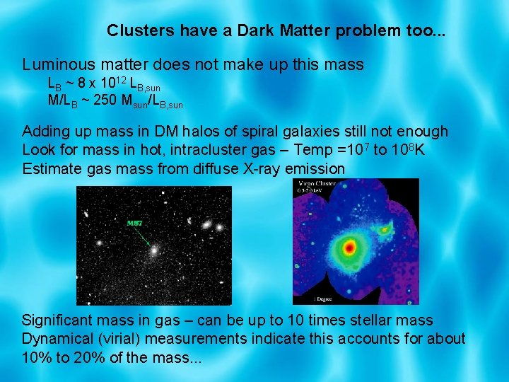 Clusters have a Dark Matter problem too. . . Luminous matter does not make