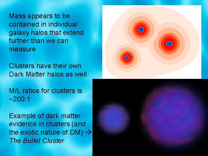 Mass appears to be contained in individual galaxy halos that extend further than we