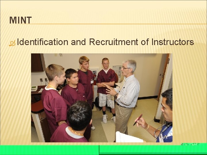 MINT Identification and Recruitment of Instructors 
