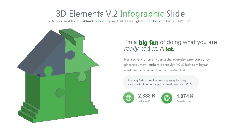 3 D Elements V. 2 Infographic Slide Letterpress next level trust fund, before they