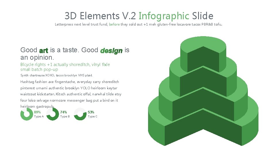 3 D Elements V. 2 Infographic Slide Letterpress next level trust fund, before they