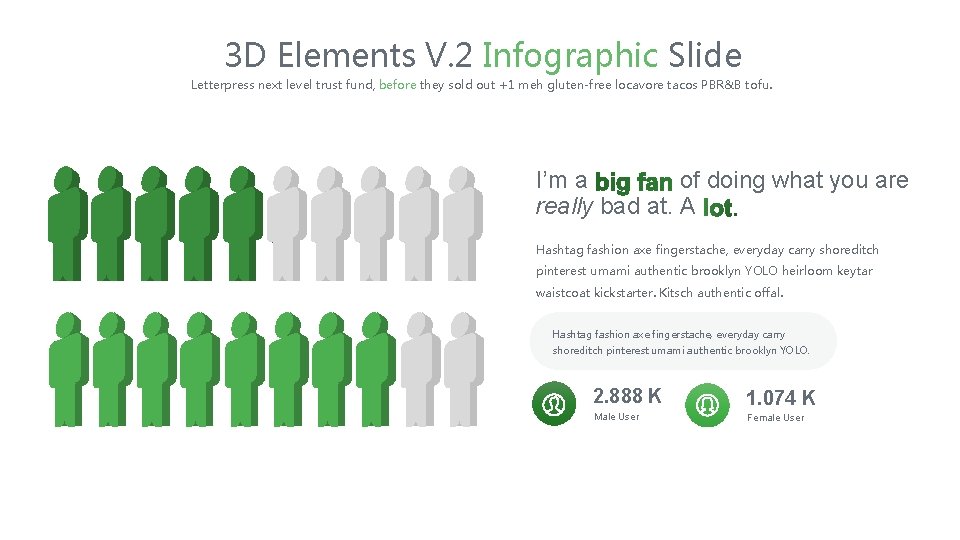 3 D Elements V. 2 Infographic Slide Letterpress next level trust fund, before they