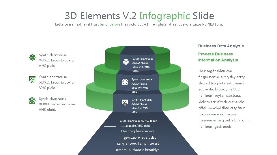 3 D Elements V. 2 Infographic Slide Letterpress next level trust fund, before they