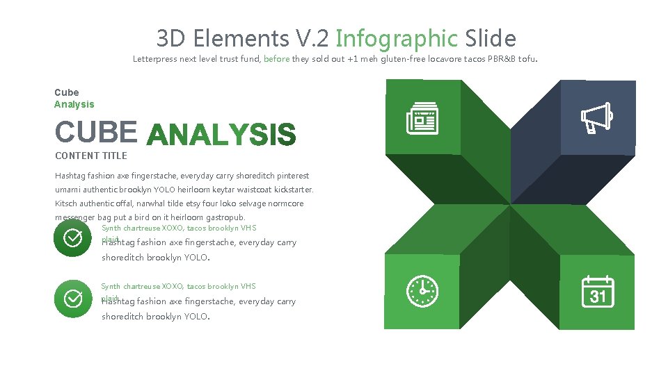 3 D Elements V. 2 Infographic Slide Letterpress next level trust fund, before they