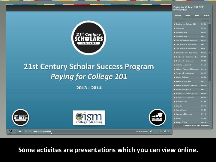 Read Some the activites overvieware to presentations learn how to complete which you the