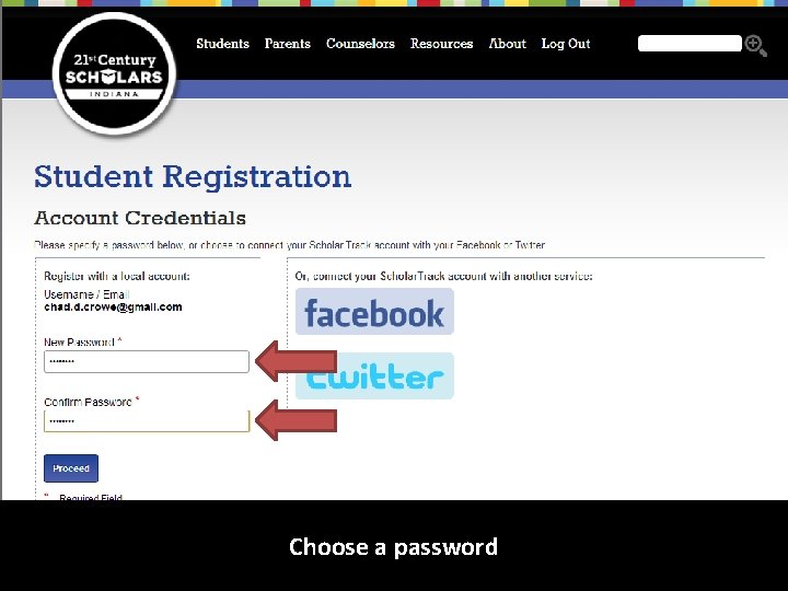 Choose a password 