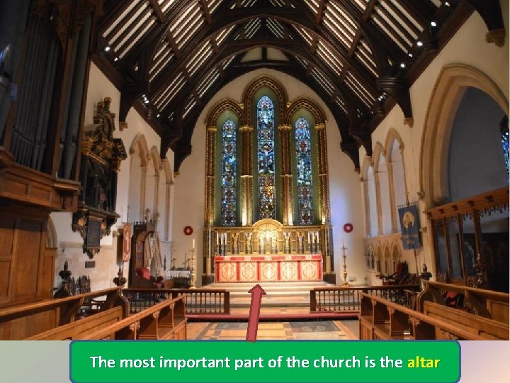 The most important part of the church is the altar 