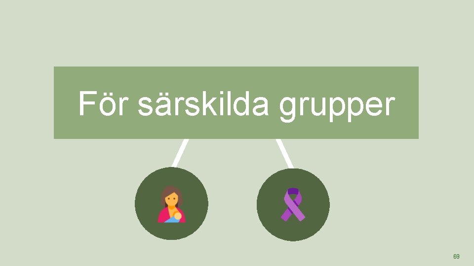 För särskilda grupper 69 För särskilda grupper 69