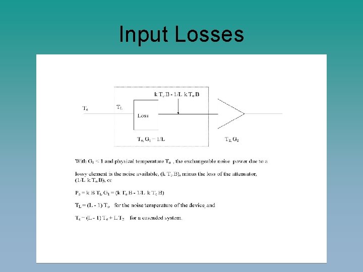 Input Losses 