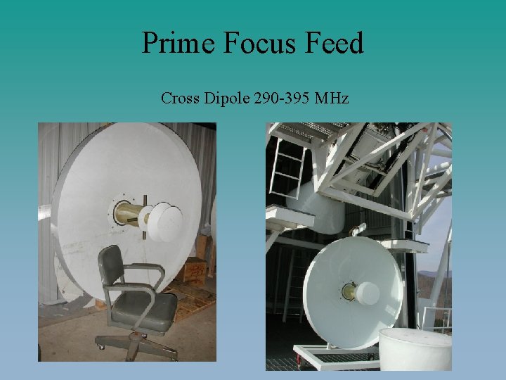 Prime Focus Feed Cross Dipole 290 -395 MHz 