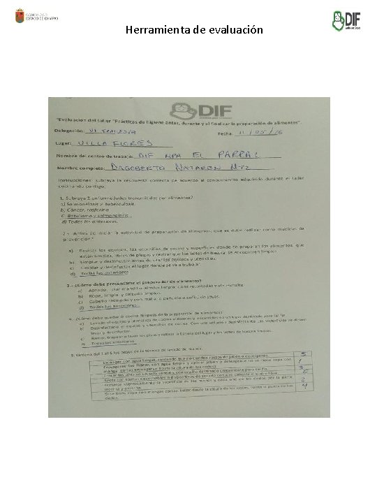 Herramienta de evaluación 