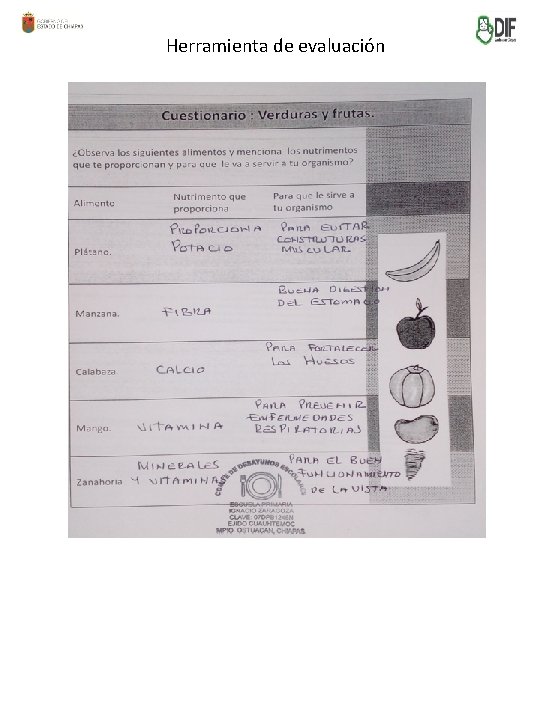 Herramienta de evaluación 