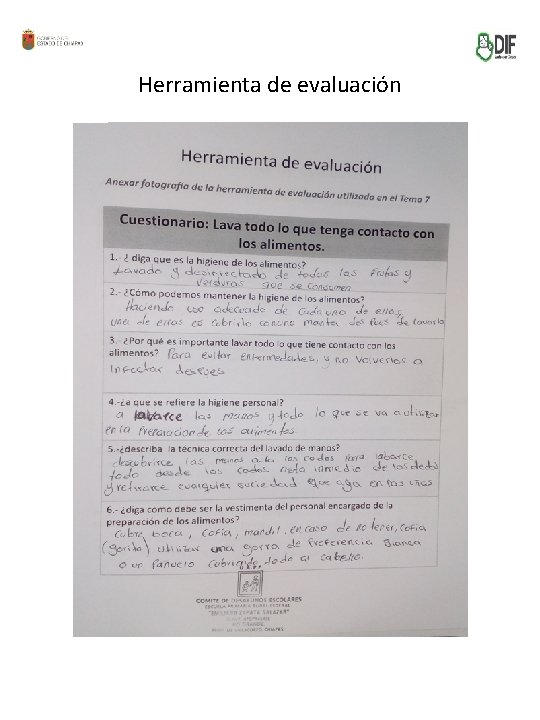 Herramienta de evaluación 