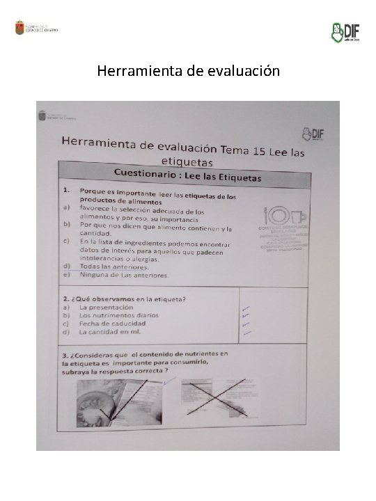 Herramienta de evaluación 