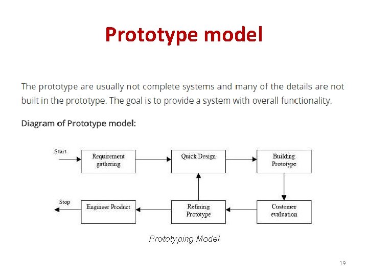 Prototype model 19 