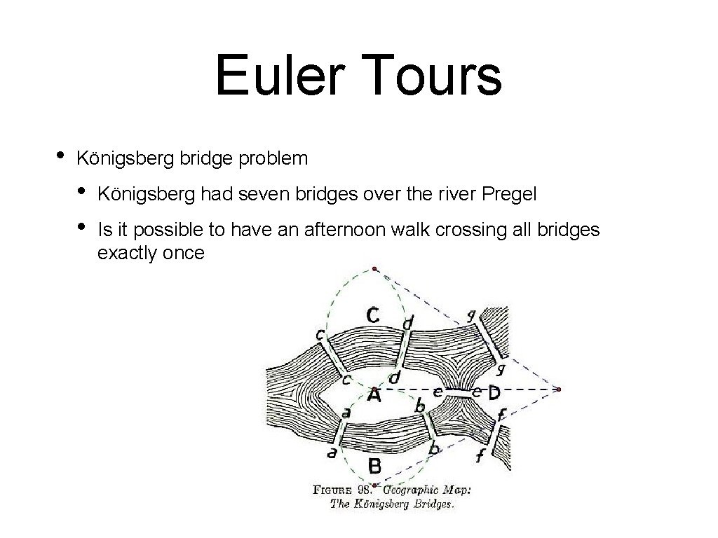 Euler Tours • Königsberg bridge problem • • Königsberg had seven bridges over the