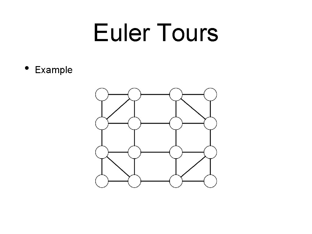 Euler Tours • Example 