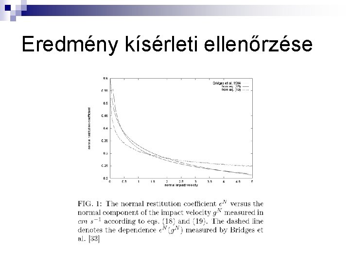 Eredmény kísérleti ellenőrzése 