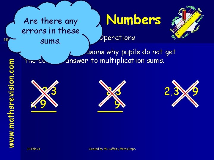 www. mathsrevision. com N 5 Num Are there any Decimal Numbers errors in these