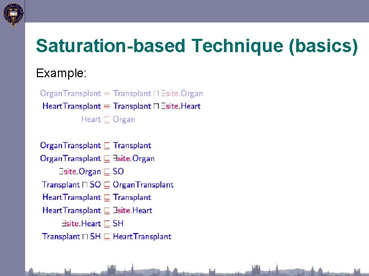 Saturation-based Technique (basics) Example: 