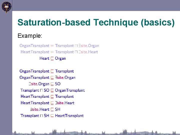 Saturation-based Technique (basics) Example: 