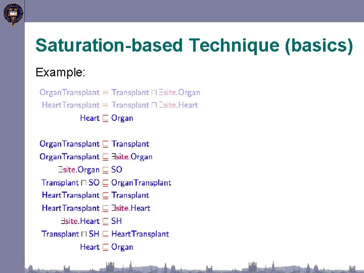 Saturation-based Technique (basics) Example: 