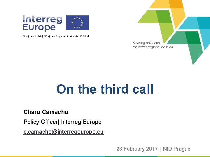 European Union | European Regional Development Fund Sharing solutions for better regional policies On