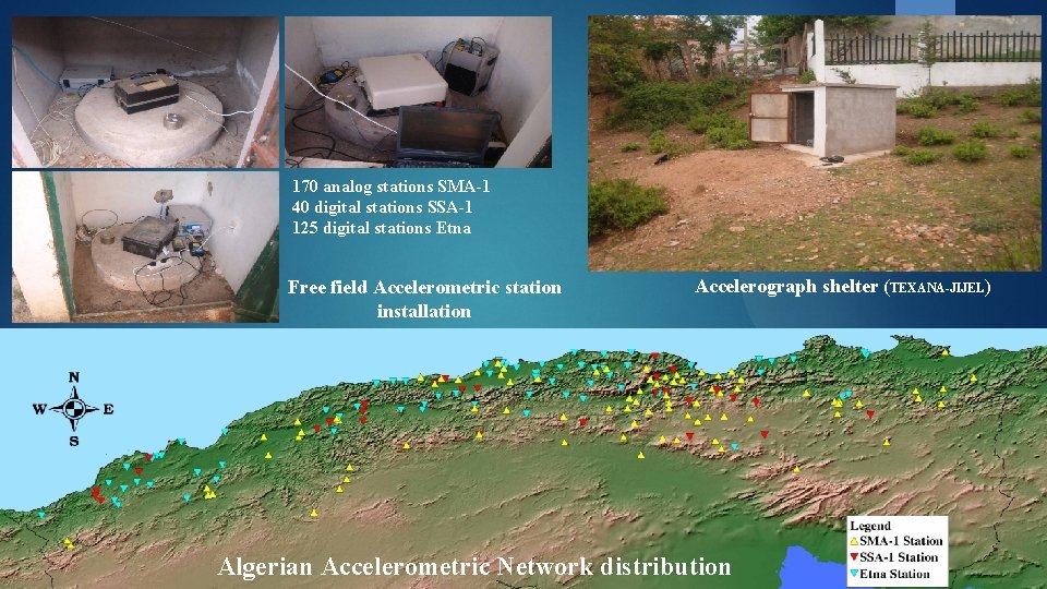 170 analog stations SMA-1 40 digital stations SSA-1 125 digital stations Etna Free field