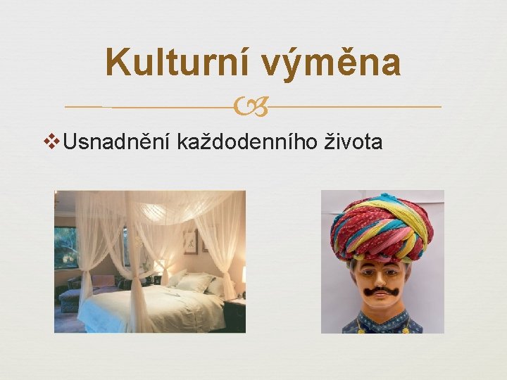 Kulturní výměna v. Usnadnění každodenního života 