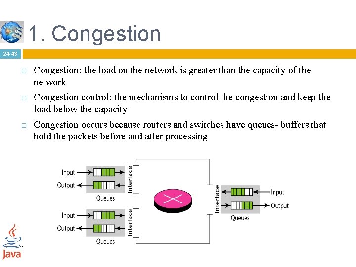  1. Congestion 24 -43 . Congestion: the load on the network is greater