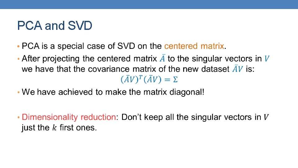 PCA and SVD • 