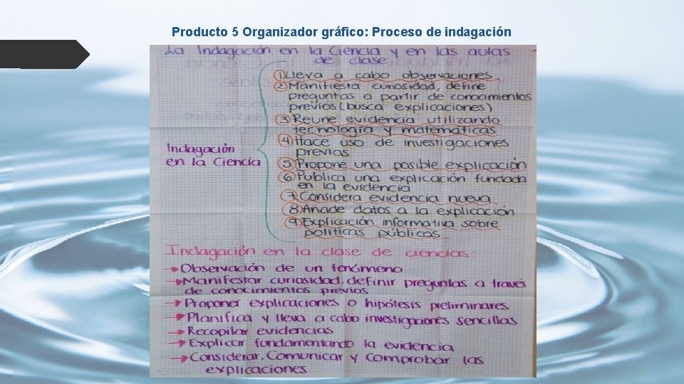 Producto 5 Organizador gráfico: Proceso de indagación 