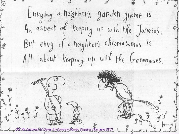 CRC for Discovery of Genes for Common Human Diseases (the gene CRC) 