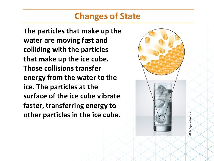 The particles that make up the water are moving fast and colliding with the