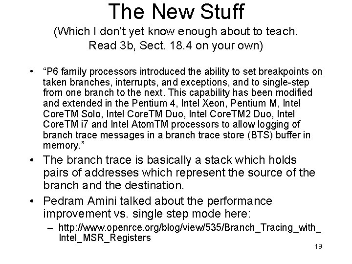 The New Stuff (Which I don’t yet know enough about to teach. Read 3 The New Stuff (Which I don’t yet know enough about to teach. Read 3